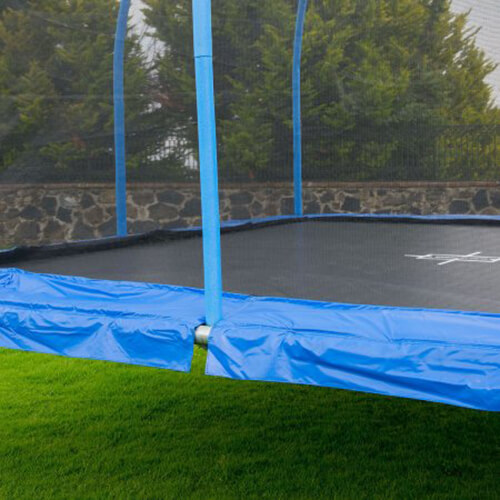 BouncePro 15' Square Trampoline outdoor frame and net