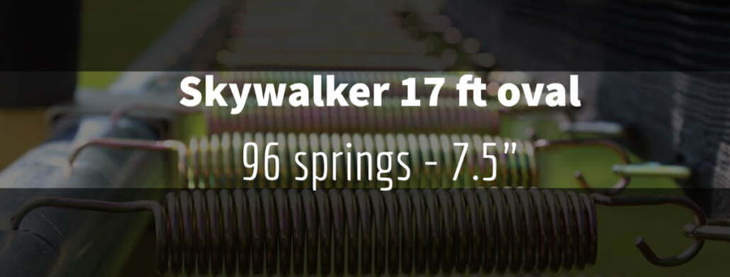 Skywalker 15x17 ft oval trampoline springs - 96 pieces of 7.5