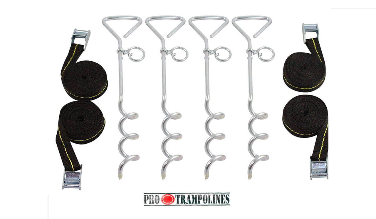 Different models of trampoline anchors