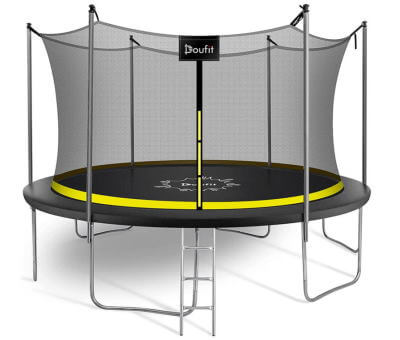 duofit round trampoline with enclosure